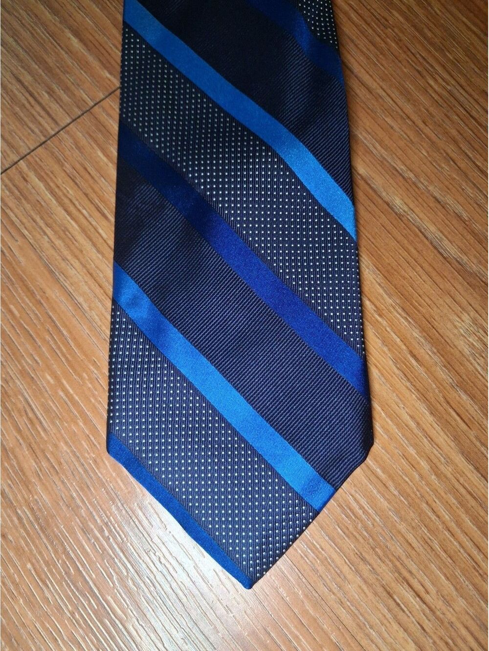 Robert Talbott Carmel Silk Tie Navy Striped Handmade in USA